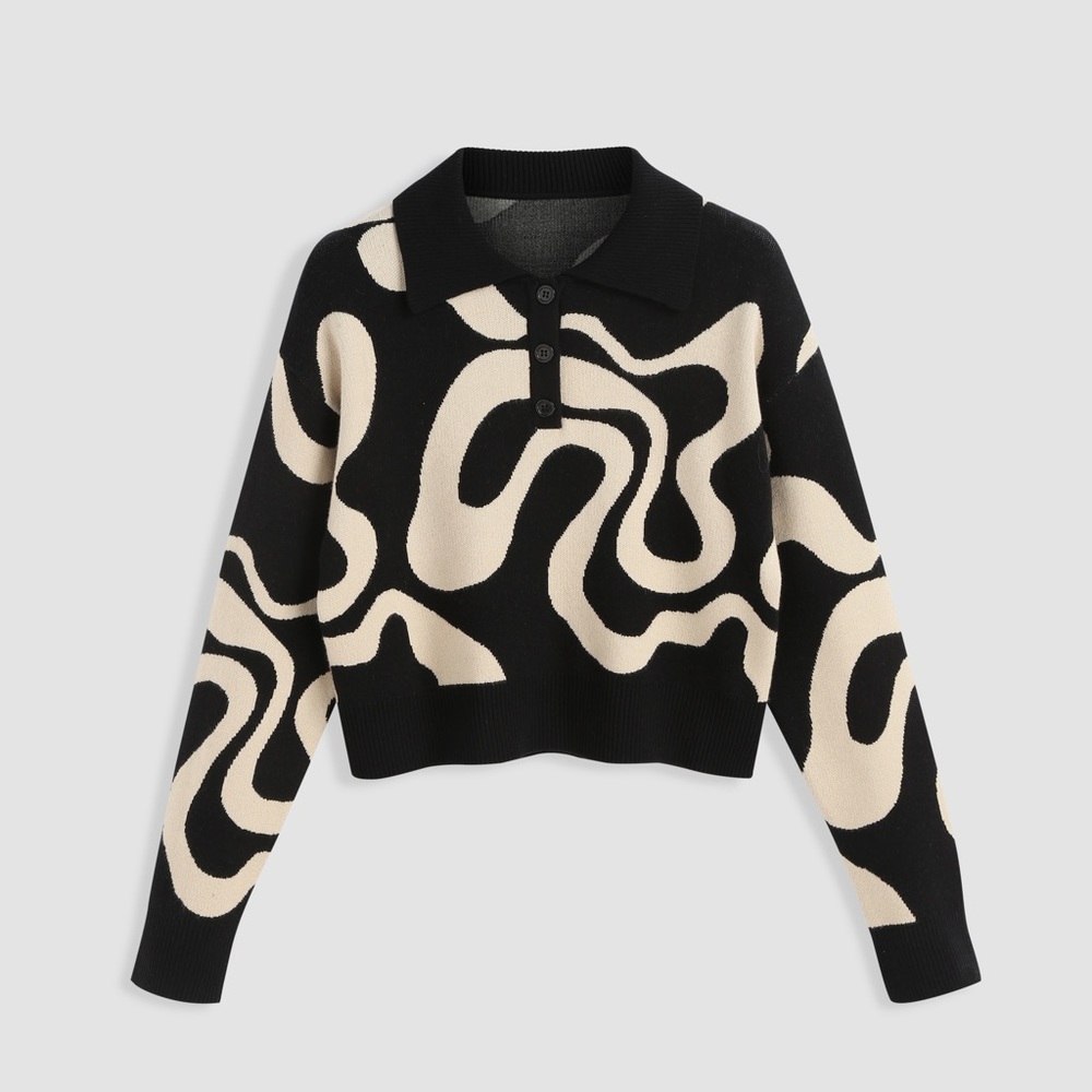 Everyday Illusion Psychedelic Swirl Pullover Sweater Size S from Cider